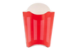 Caja para papas fritas con diseño rojo