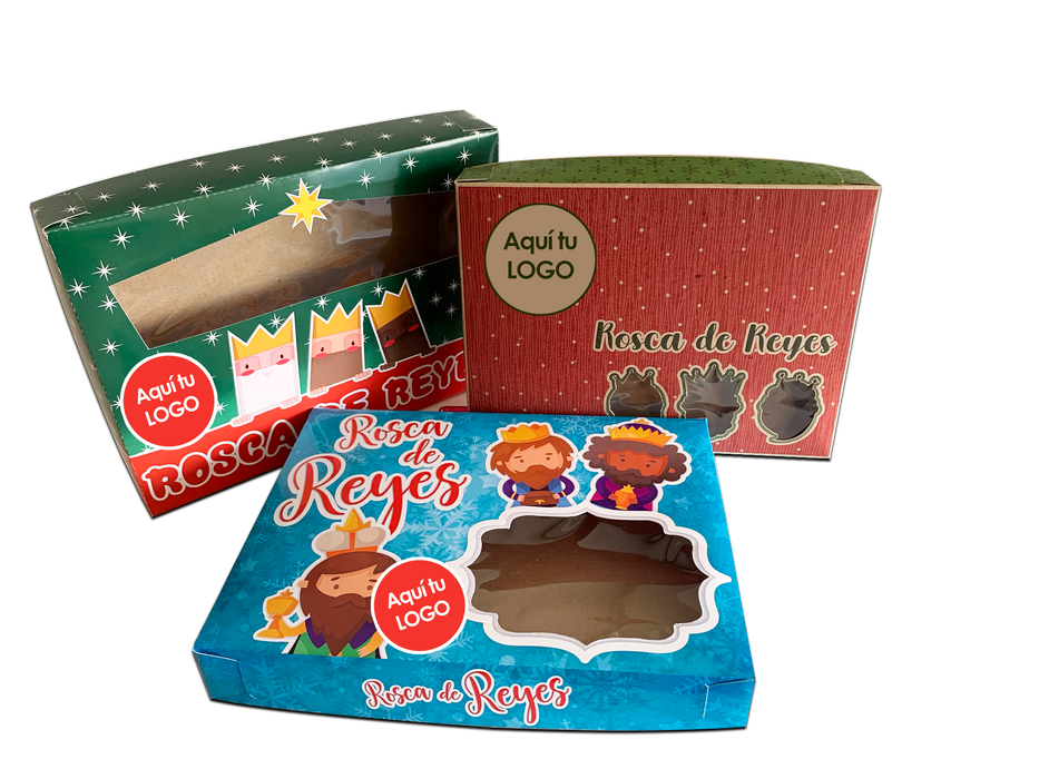 Caja para Rosca de Reyes Personalizada