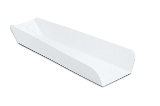 Charola de carton blanca para hot dogs jumbo