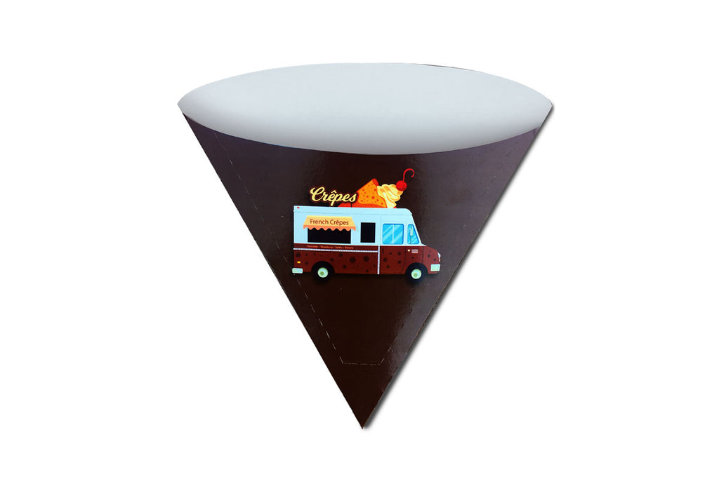 Cono para Crepa Abanico Personalizado a todo color
