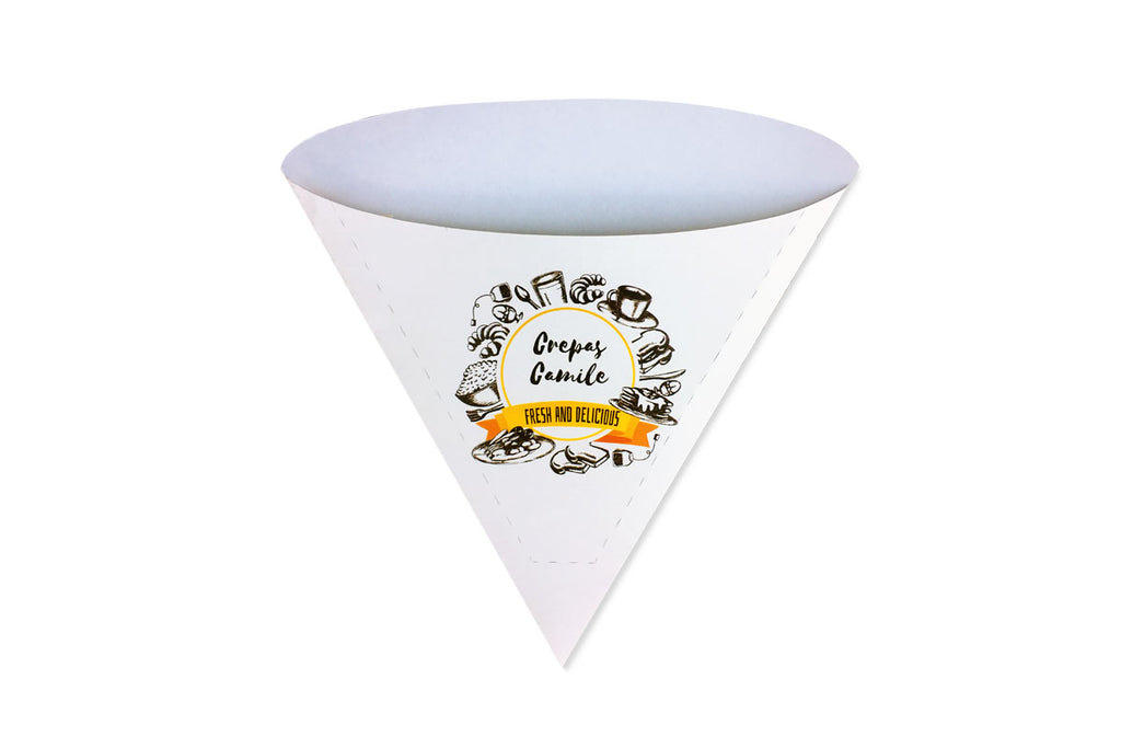 Cono para Crepa Abanico Personalizado