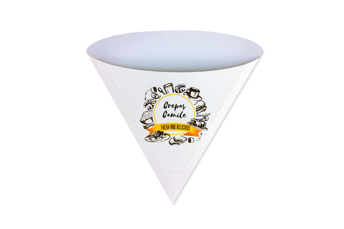 Cono para Crepa Abanico Personalizado