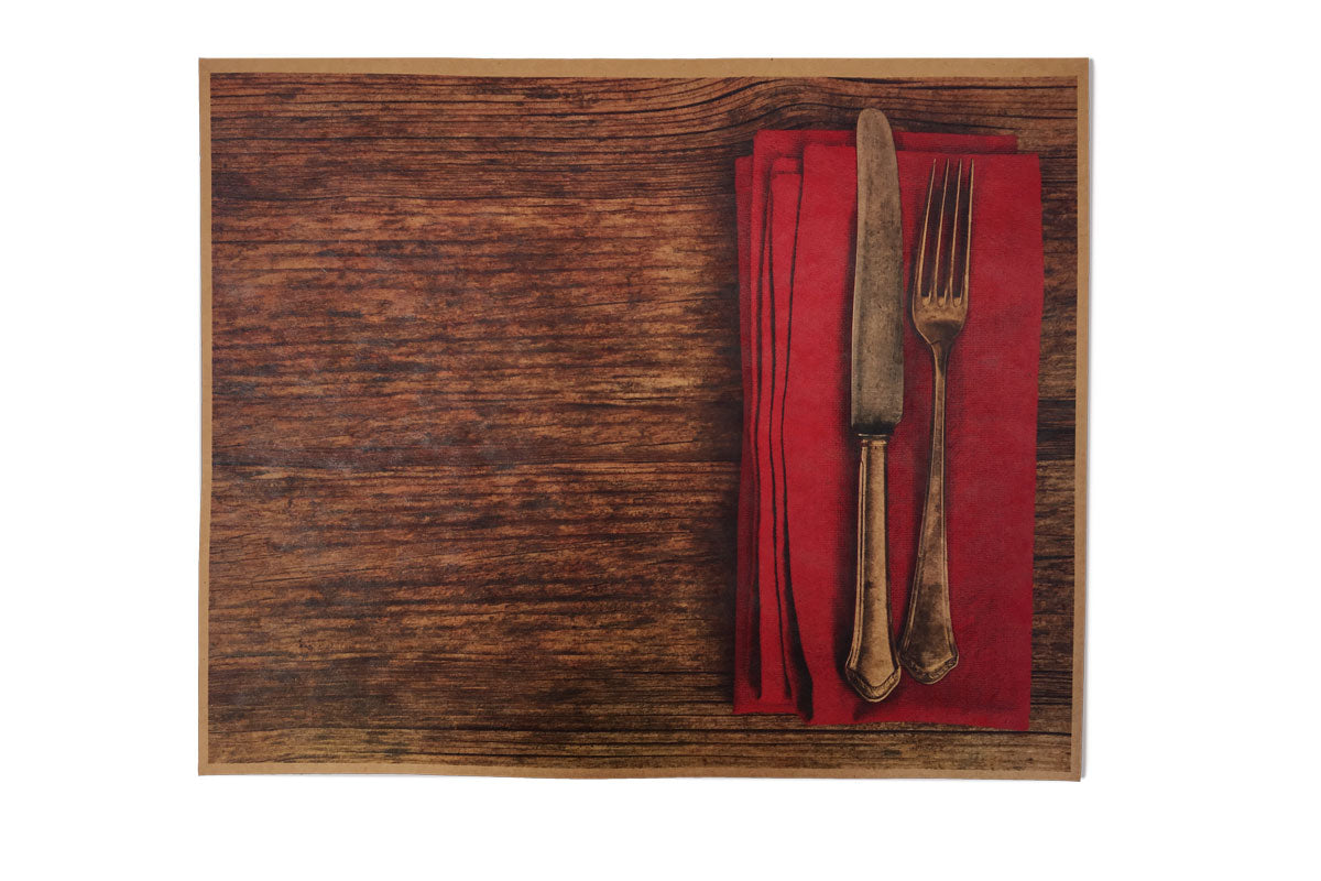 Manteleta de Papel Kraft para mesa de restaurante