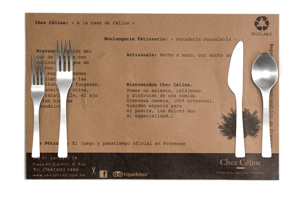 Impresión de manteles en papel reciclado