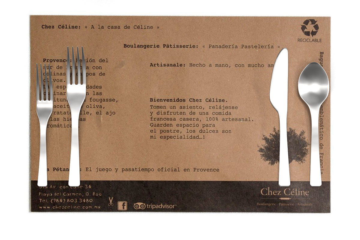 Impresión de manteles en papel reciclado