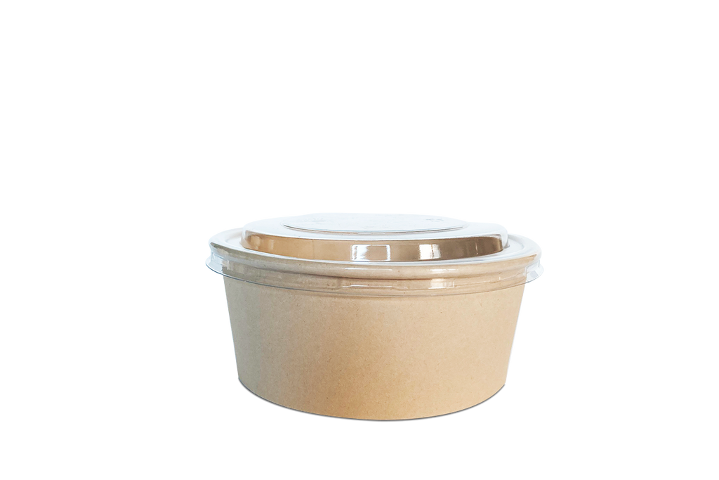 Contenedor Bambu de Papel con Tapa Chico