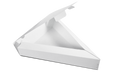 caja para crepa o rebanada de pizza blanca