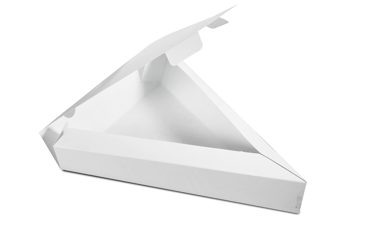 caja para crepa o rebanada de pizza blanca