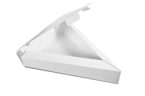 caja para crepa o rebanada de pizza blanca