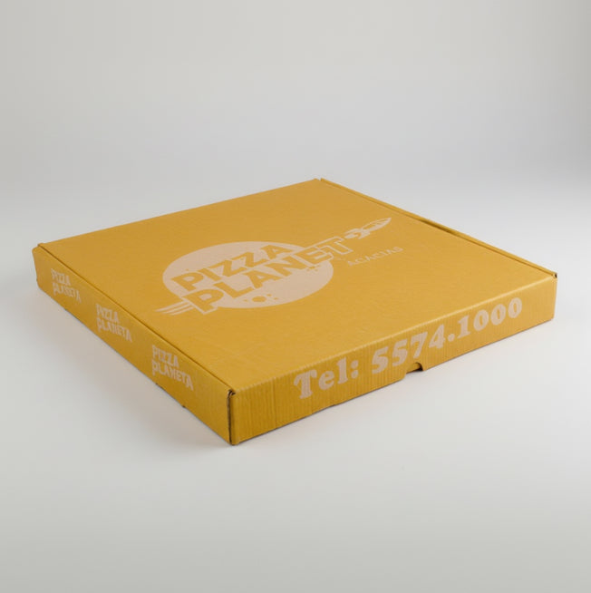 Caja para pizza impresa personalizada a 1 color