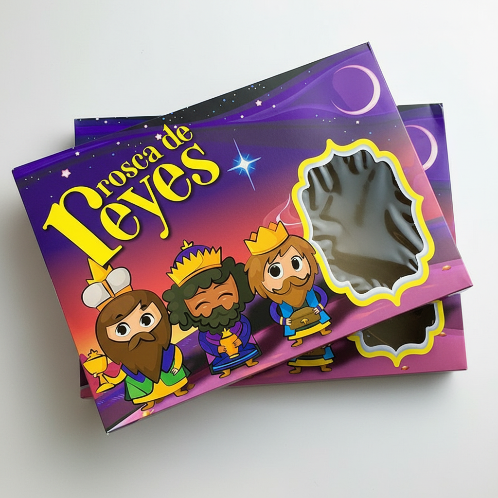 Caja para la rosca con los 3 reyes magos