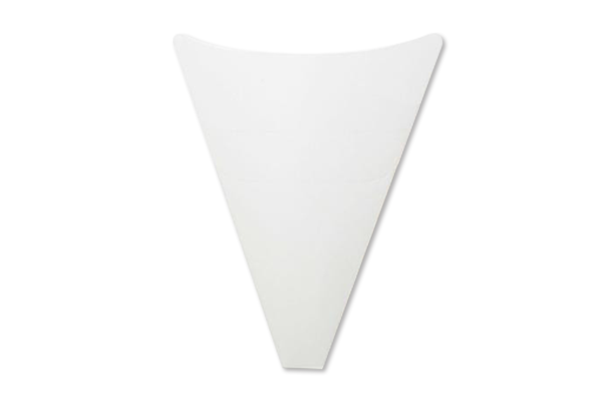 Cono de carton para crepa, blanco