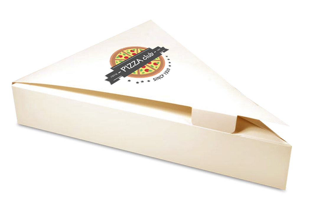 Caja para Crepa o Rebanada Pizza Blanca, Personalizada